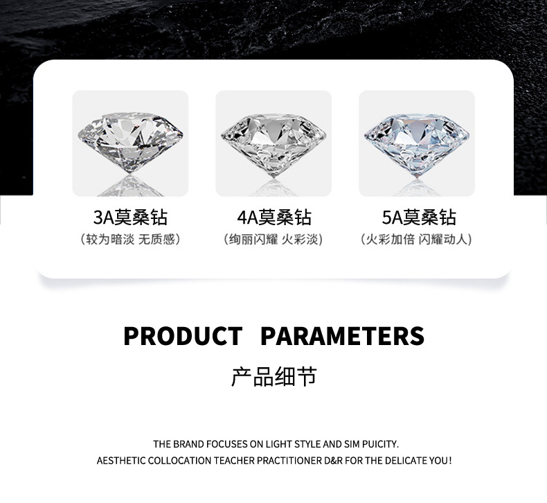 S925 sterling silver moissanite ring, a niche high-end light luxury style gold cross-border bestseller from Europe and America, wholesale finger ring pic 10