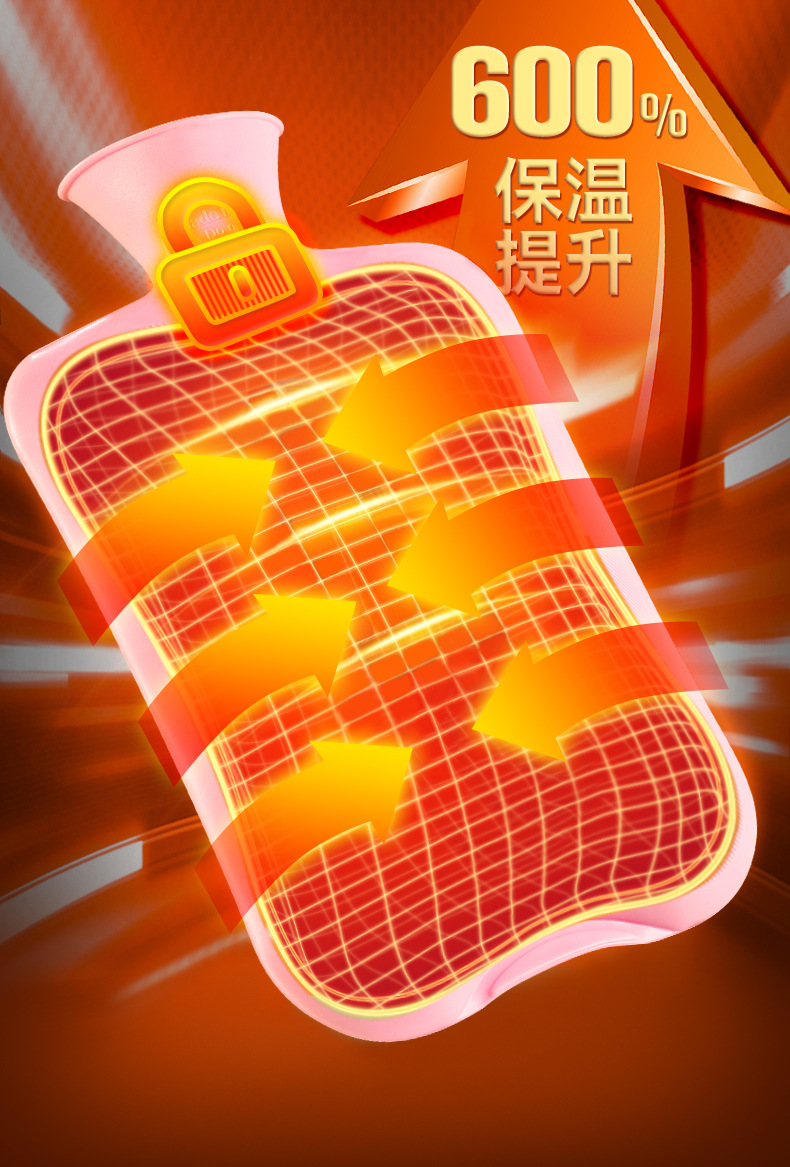 暖水袋注水热水袋工厂暖被窝暖手宝防爆大姨妈暖宝宝毛绒女学生防详情4