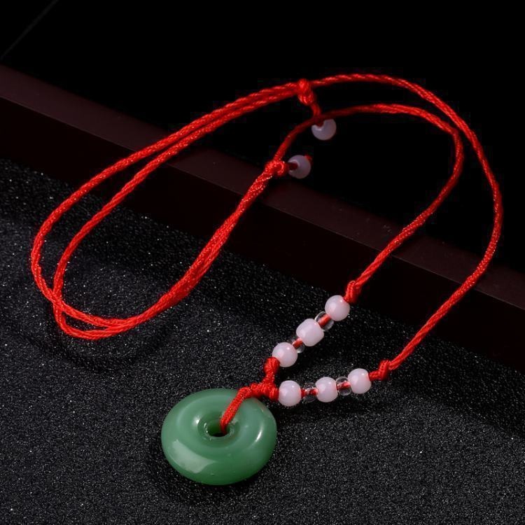 平安扣厂家直销批发阿富汗白玉平安扣吊坠直播送男女玉石项链福利详情12