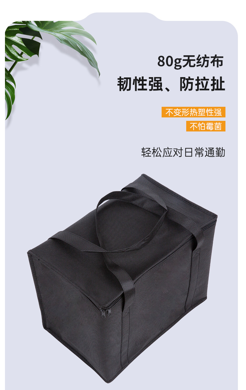 跨境专供无纺布保温袋大容量加厚冰包保鲜保冷外卖保温包批发详情6