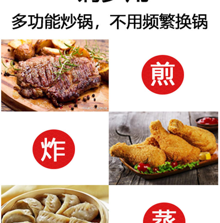 Cross-border hotel chef-specific wok, stainless steel wok, uncoated, double ears, single handle, household wok bowl, roadside hot pot pic 29