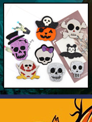 New Korean-style Halloween Wizard hat Pumpkin Ghost Skull Bat BOO hair clip accessory pic 12