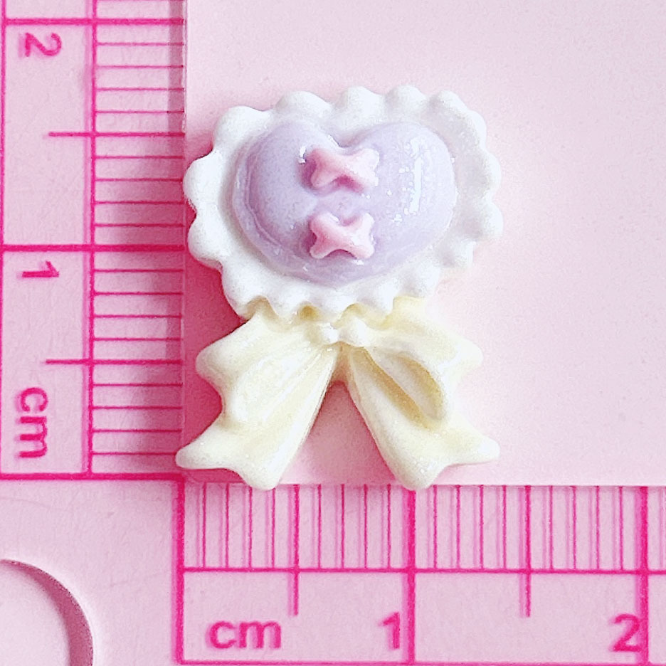 Special heart-shaped tie, bow, shiny accessory, hair accessory, diy cream phone case, handcrafted creative sticker pic 11