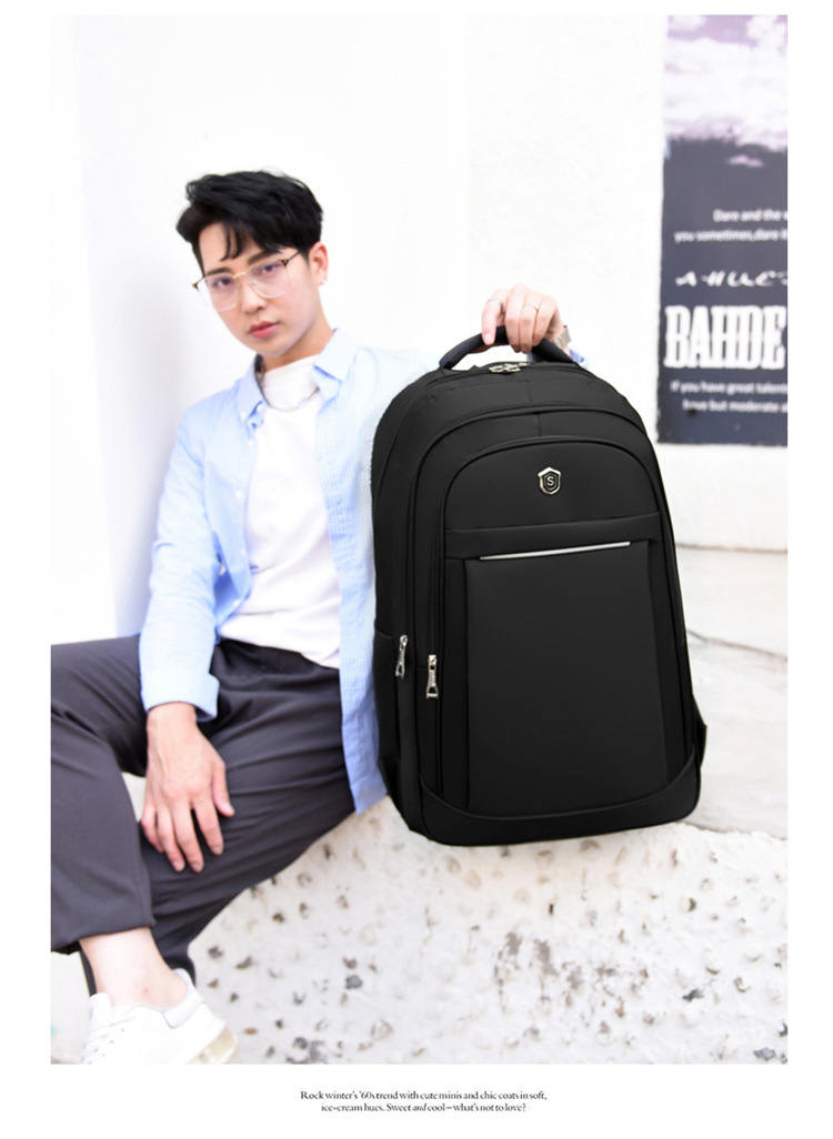 Cross-border LOGO printable backpacks for men, large-capacity waterproof travel, business trips, business computers, travel backpacks for men pic 19