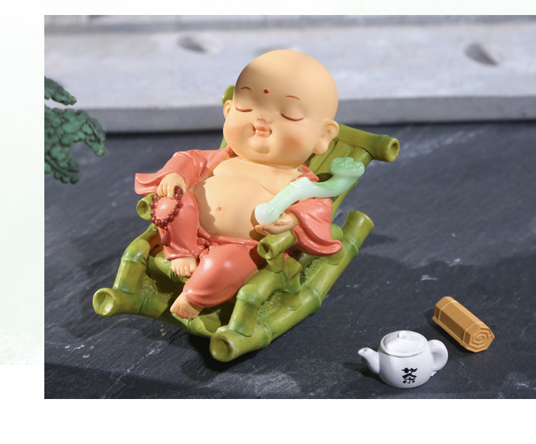 New small Maitreya lounge chair, Chinese-style tea room table decoration, accessories, gifts, and decorative items pic 9