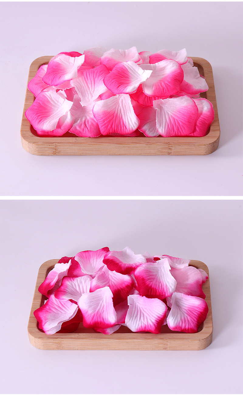 1000片玫瑰花瓣仿真手抛婚庆场景布置求婚表白工艺品礼品仿真花瓣详情11