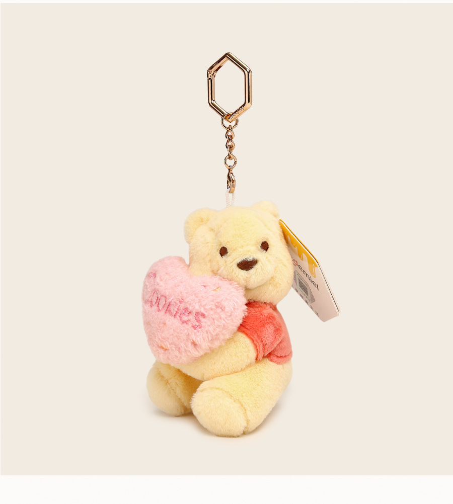 正版授权维尼小熊美味毛绒挂件可爱包包钥匙扣乐园周边公仔详情9