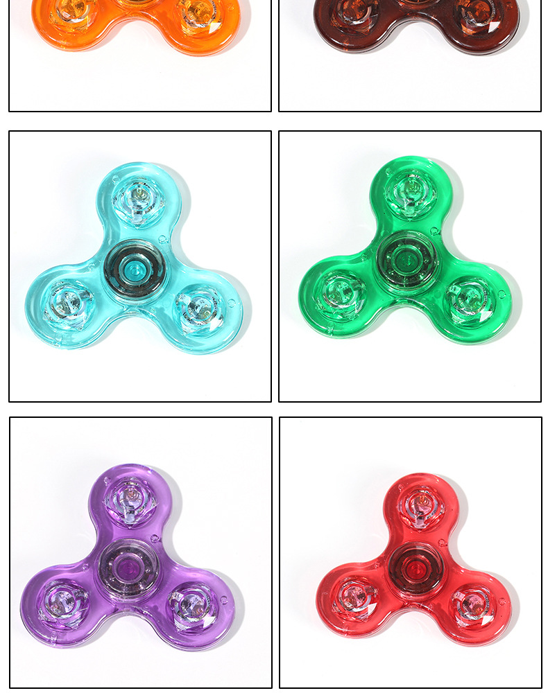 熊猫指尖陀螺水晶带灯夜光透明LED发光解压手指玩具减压潮流夜光详情13