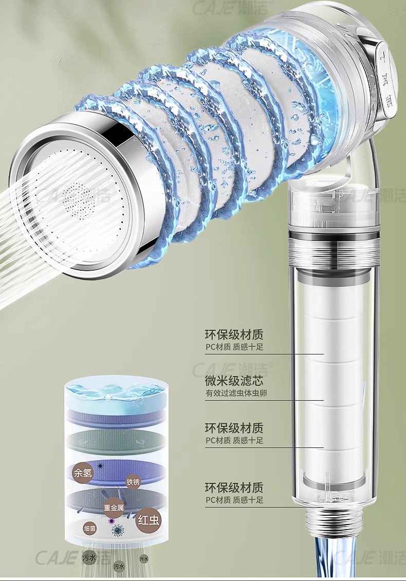 旅行花洒便携式莲蓬头跨境批发家用迷你增压可拆洗过滤棉手持花洒详情12
