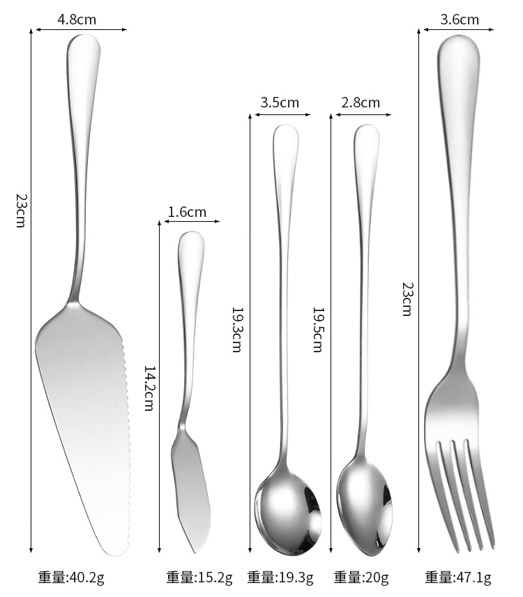1010全系列不锈钢餐具牛排刀叉勺公用勺漏咖啡搅拌勺酒店西餐刀叉详情13