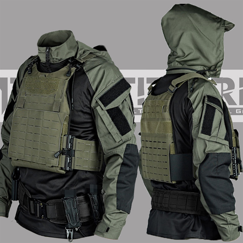黑灰工业强袭SP2版战术上衣作战服装春秋衬衫风蛙服裤套装T恤卫衣详情2
