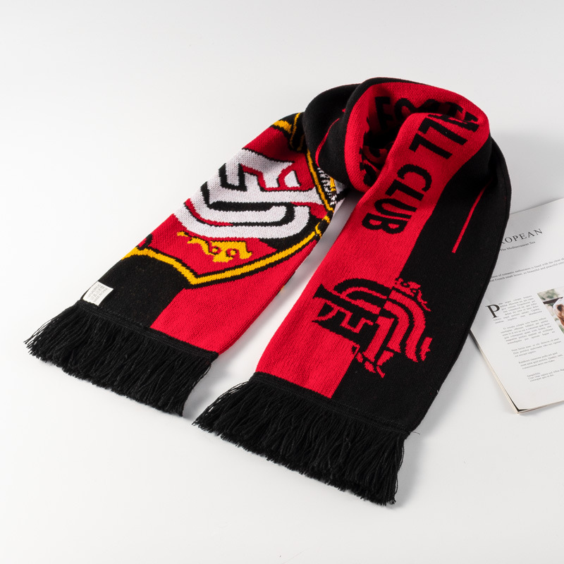 涤纶针织围巾弹力球迷围巾印花世界杯球赛加油赞助威围巾厂家定制详情9