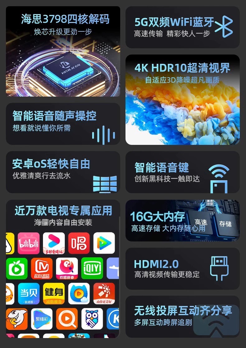 奇异果机顶盒无线wifi网络电视盒子4K投屏魔盒通TV家用播放器详情2