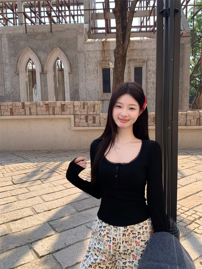 韩版磨毛加绒加厚方领锁骨打底衫女秋冬新款保暖修身内搭长袖上衣详情33