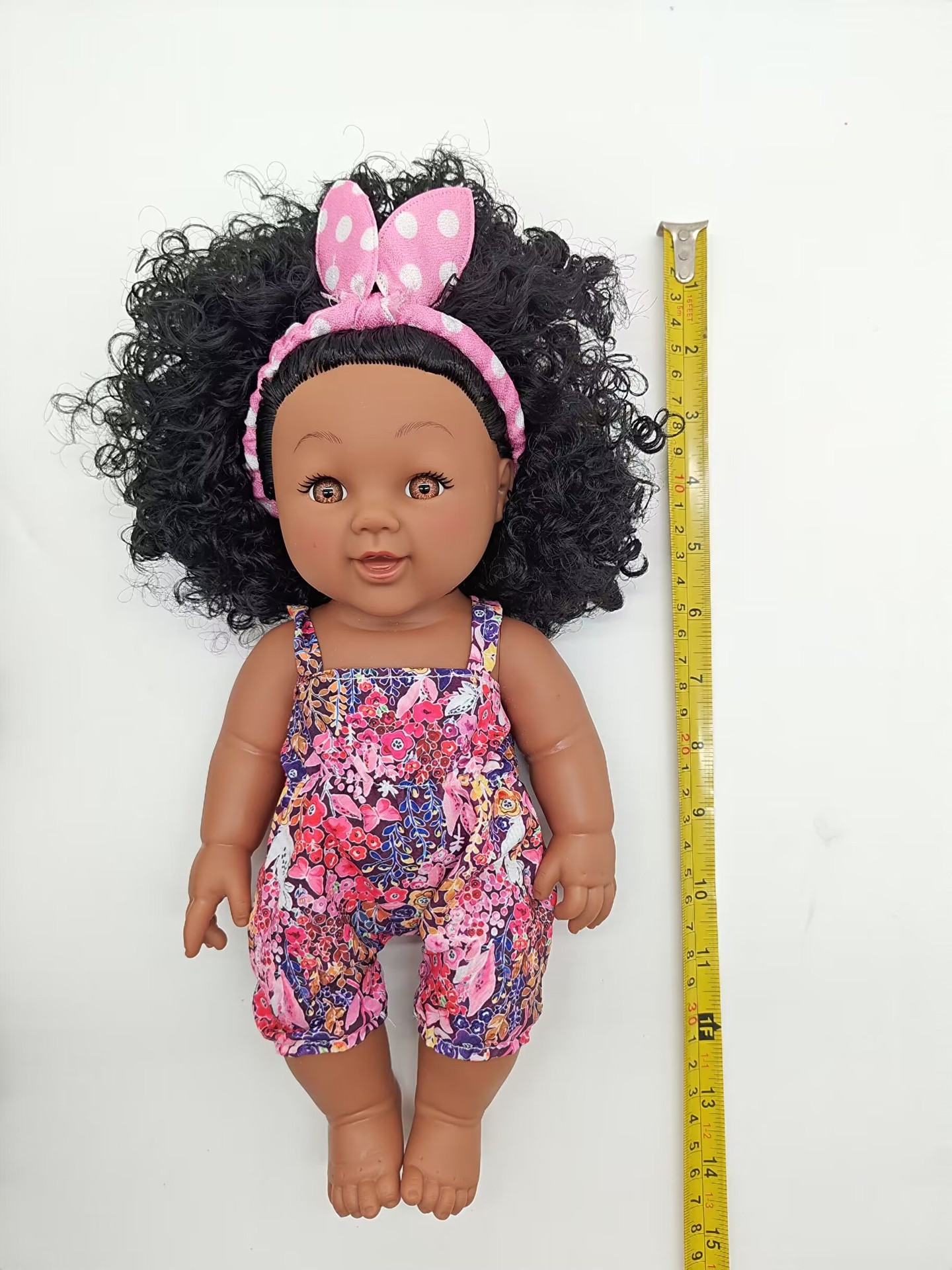 18-33CM Black doll, full-body vinyl rebirth doll, soft vinyl simulation baby, African doll, music doll pic 18