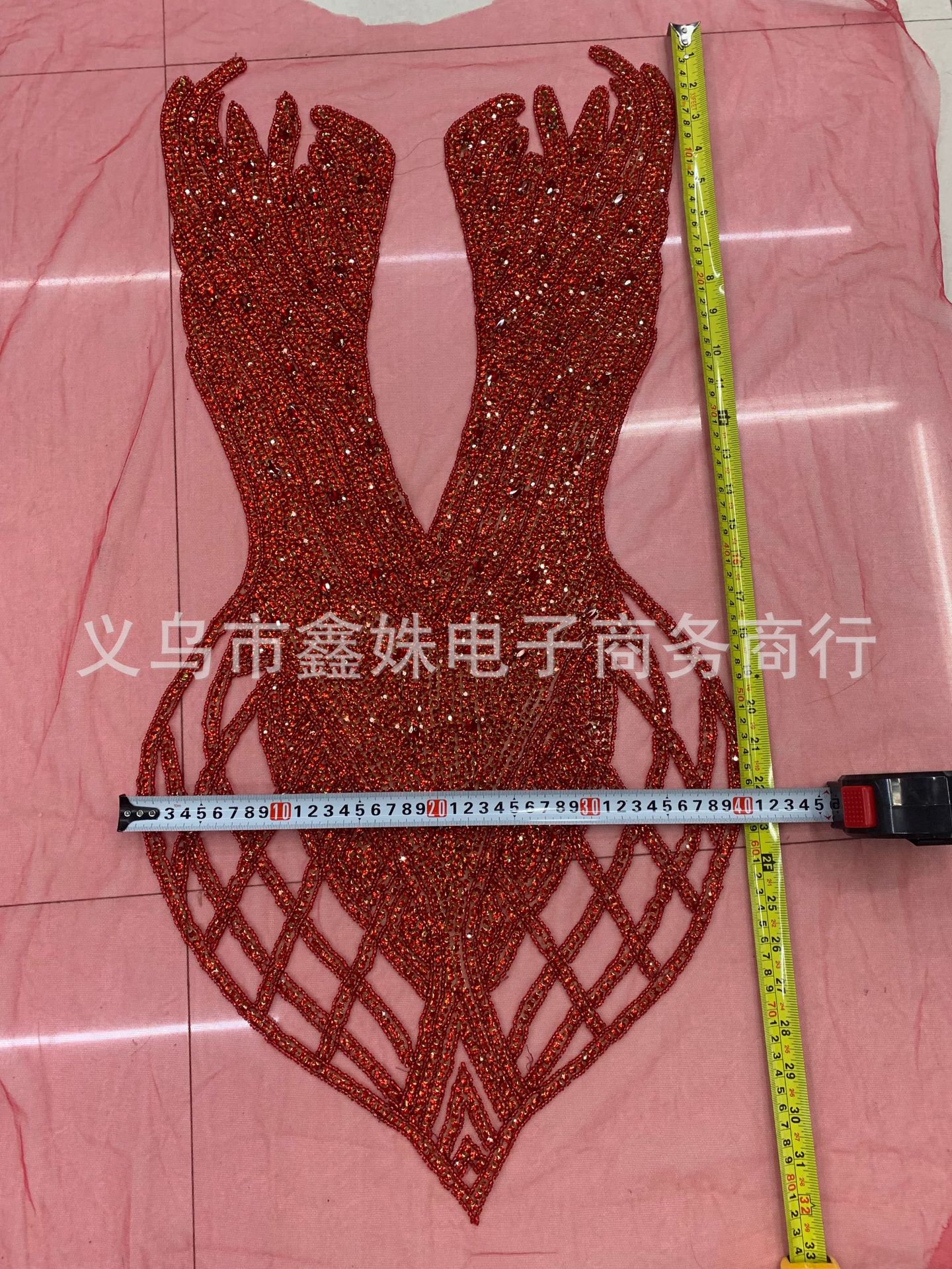 Luxurious handcrafted rhinestone applique clothing accessories with exquisite workmanship pic 9