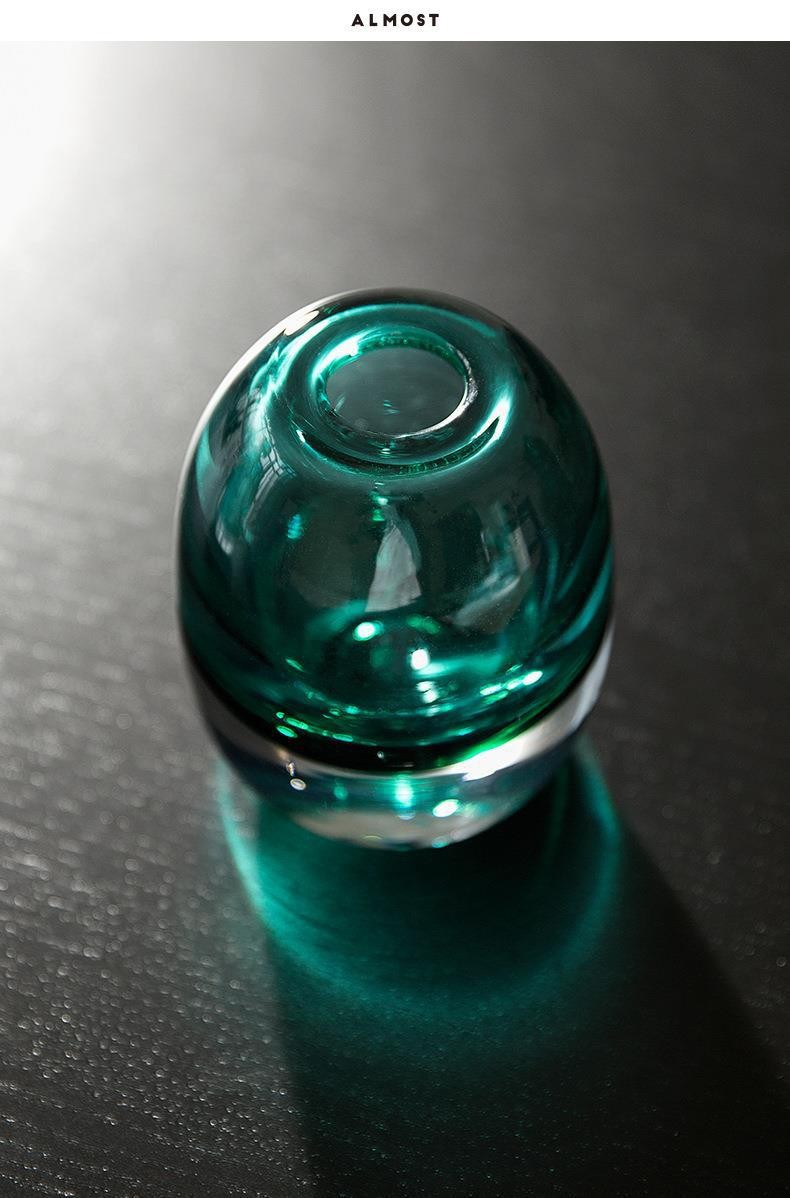 现代轻奢琉璃花瓶客厅插花玻璃花器会议桌玄关摆件高级感玻璃装饰详情32
