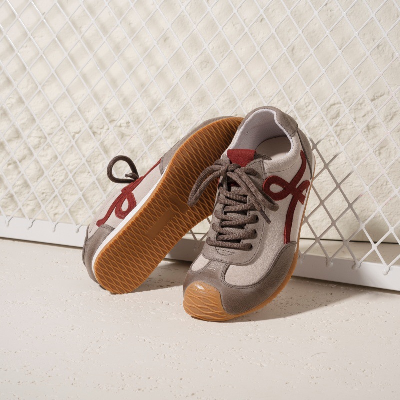 旅途牛皮女鞋复古真皮休闲鞋女春夏新款百搭大头阿甘德训鞋女详情8