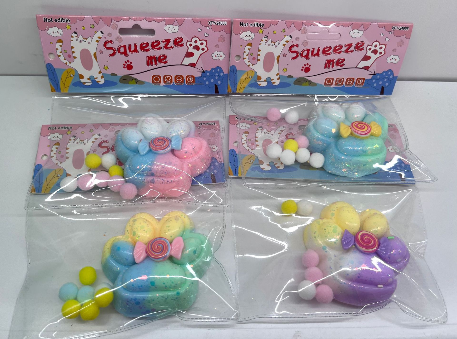 3色混中猫爪+棒棒糖捏捏乐解压玩具详情1