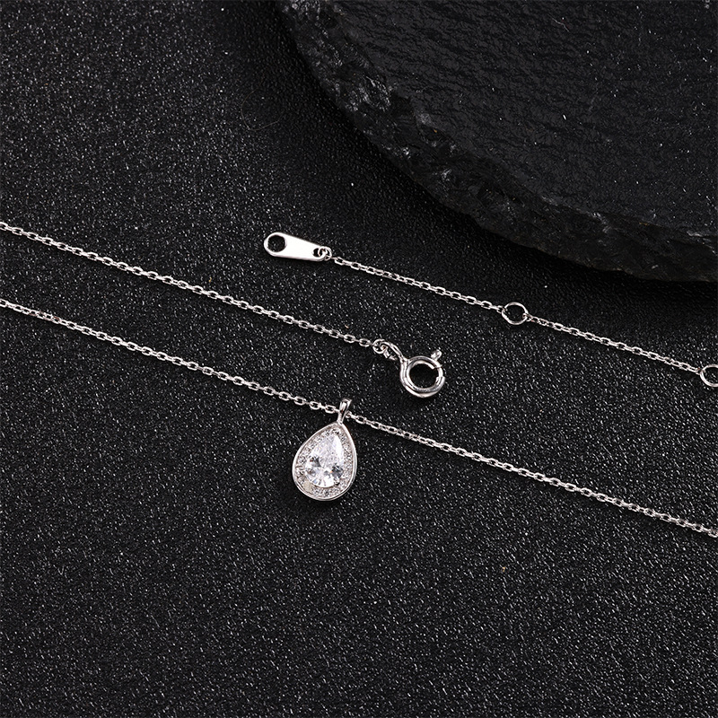 S925 All-silver Swan Kiss Heart Necklace for Women, 26 new style gourd pendant love bouquet necklace pic 11