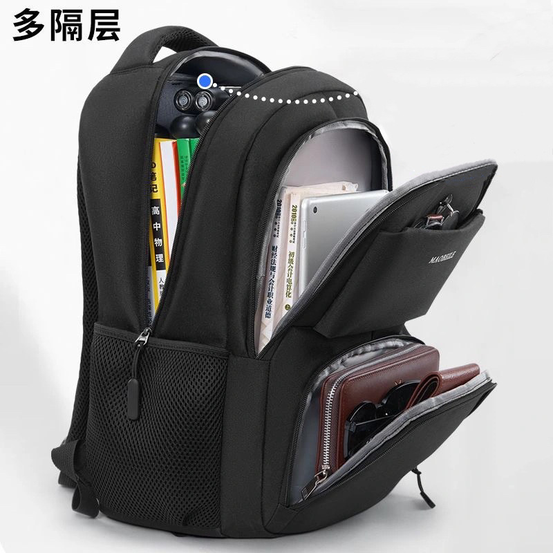 书包电脑包出差商务旅游耐磨防泼水潮流耐脏韩版双肩背包大容量详情9