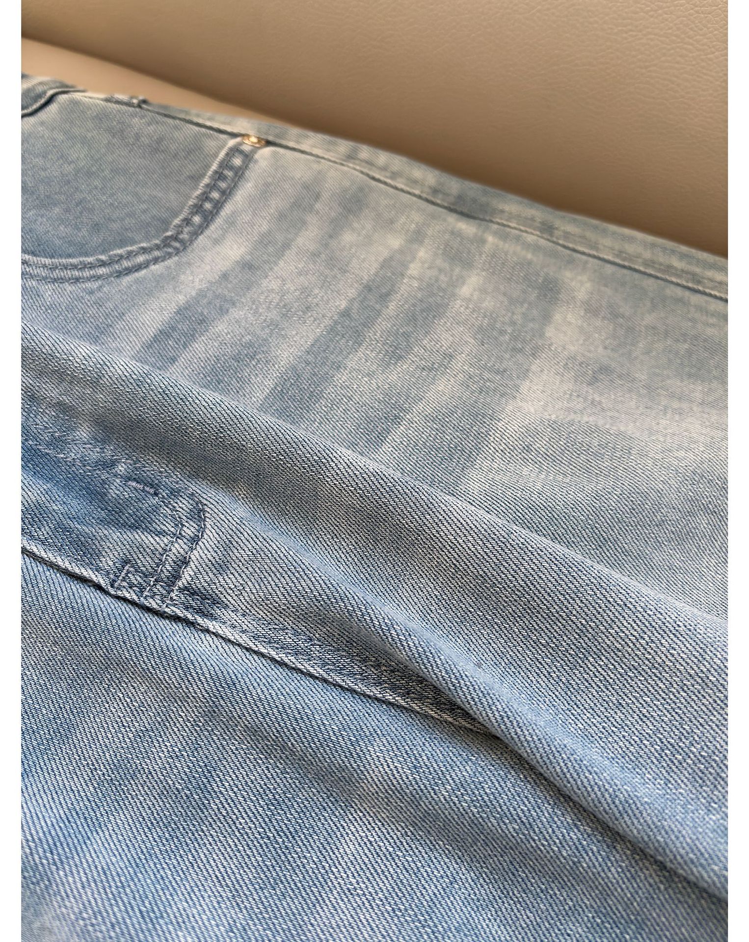 JU柔软~小禾家柜上2.8K/重工洗水轻薄阔腿直筒弹力牛仔裤女C54004详情27