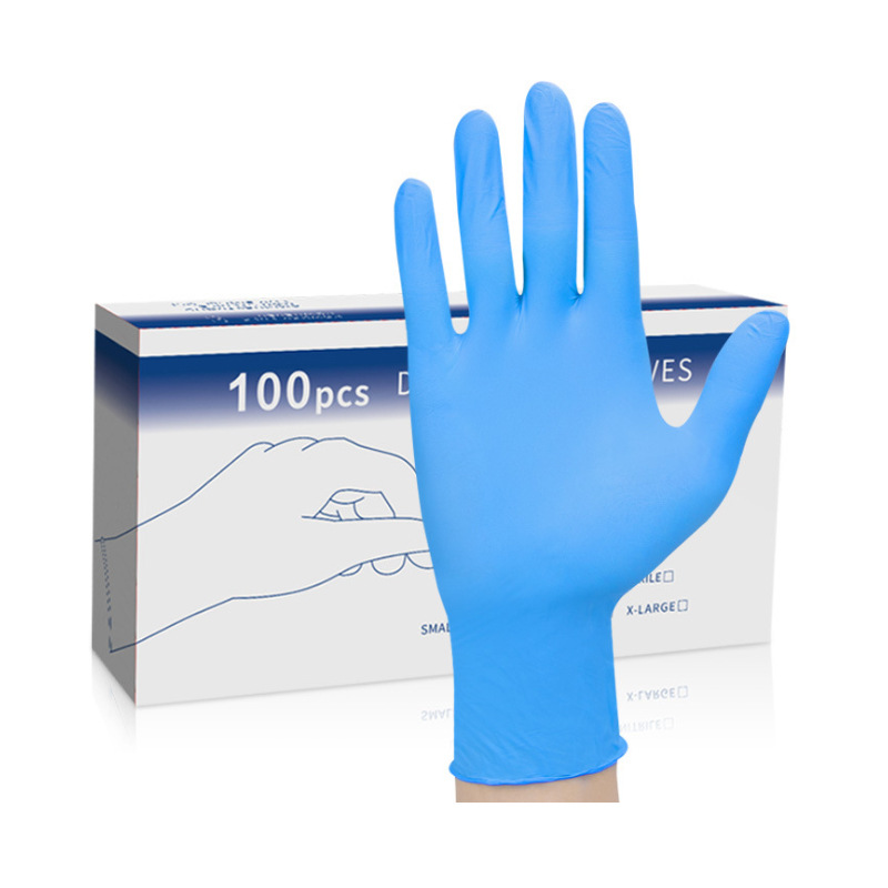 Special disposable nitrile gloves for foreign trade export, powder-free and powder-free disposable inspection gloves, composite nitrile pvc pic 6