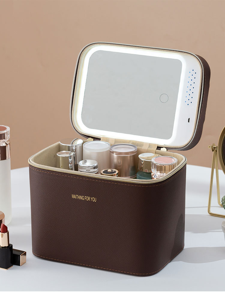 化妆包批发韩版新款大容量旅行便携手提PU专业化妆品收纳包化妆箱详情12