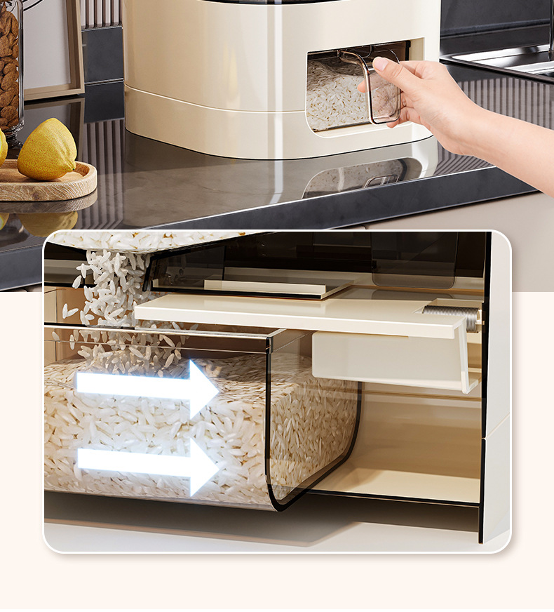 Household sealed insect-proof and moisture-proof flour storage bucket, rice VAT, 2024 new model rice storage container, rice box pic 4