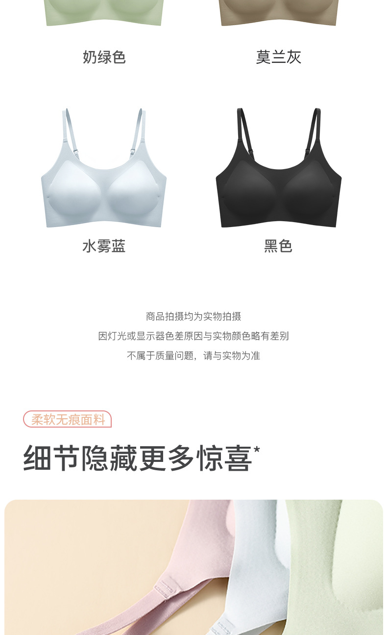 云朵无尺码无痕内衣女小胸聚拢美背胸罩无钢圈睡眠背心式运动文胸详情20