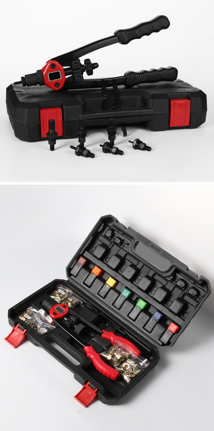 The M3-M12 tool gun is a two-in-one nut gunner with a double-handle design and a pull cap gun pic 12