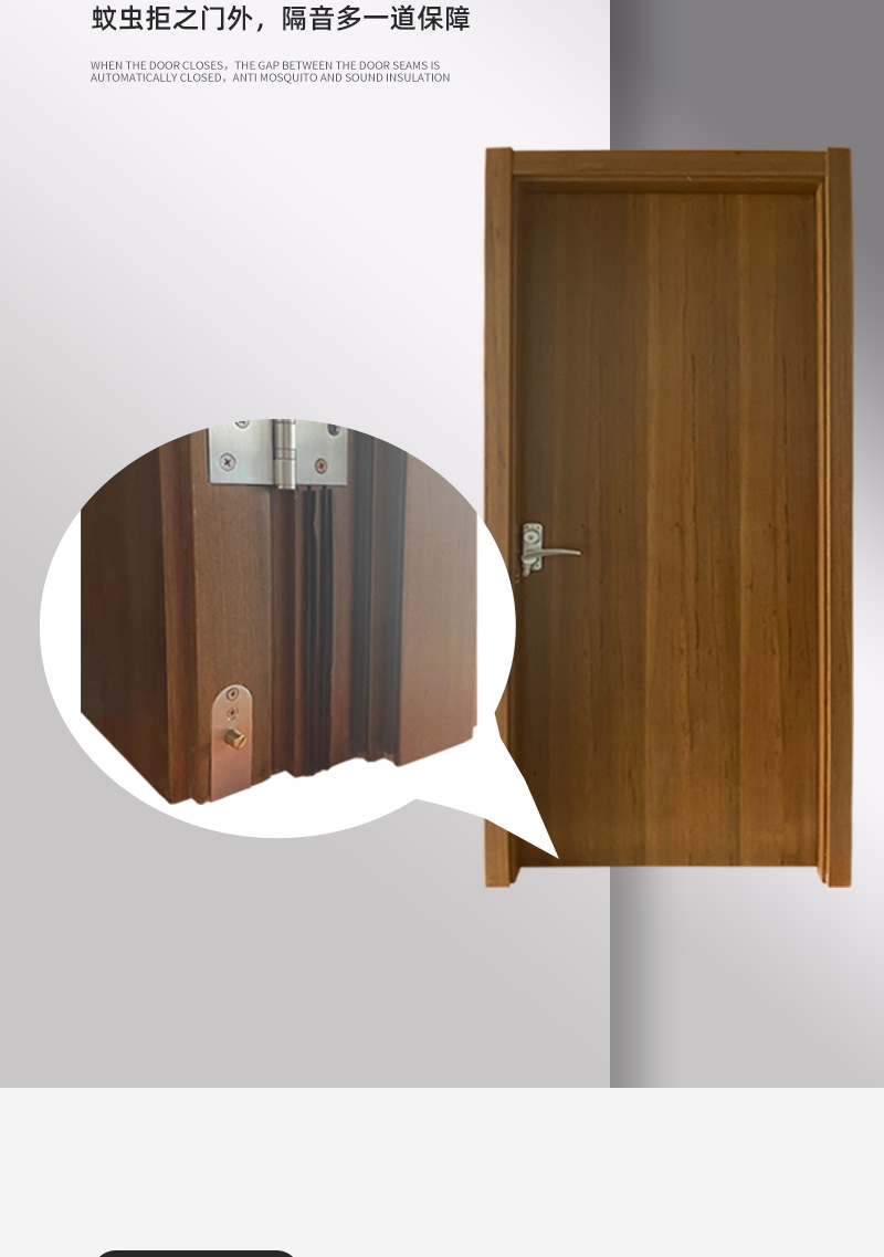 【 Specialized Production 】 Fireproof, environmentally friendly, solid wood soundproof and soundproof doors for live streaming rooms, bedrooms, recording studios pic 6