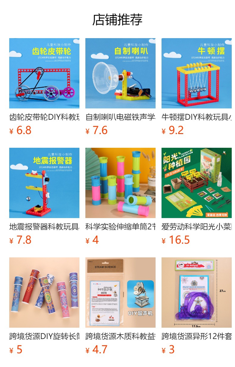 投石器DIY科教玩具小学生儿童科技小制作益智steam小实验器材料包详情1