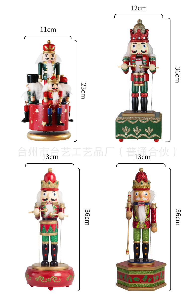 One-piece consignment European nutcracker puppet, Nutcracker music box, music box, creative Christmas holiday gifts pic 4