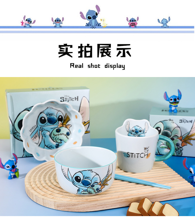 Stilzi Ceramic Tableware Set, cartoon handle bowl, ceramic salad bowl, cute rice bowl, personalized bowl and chopsticks gift box set pic 11