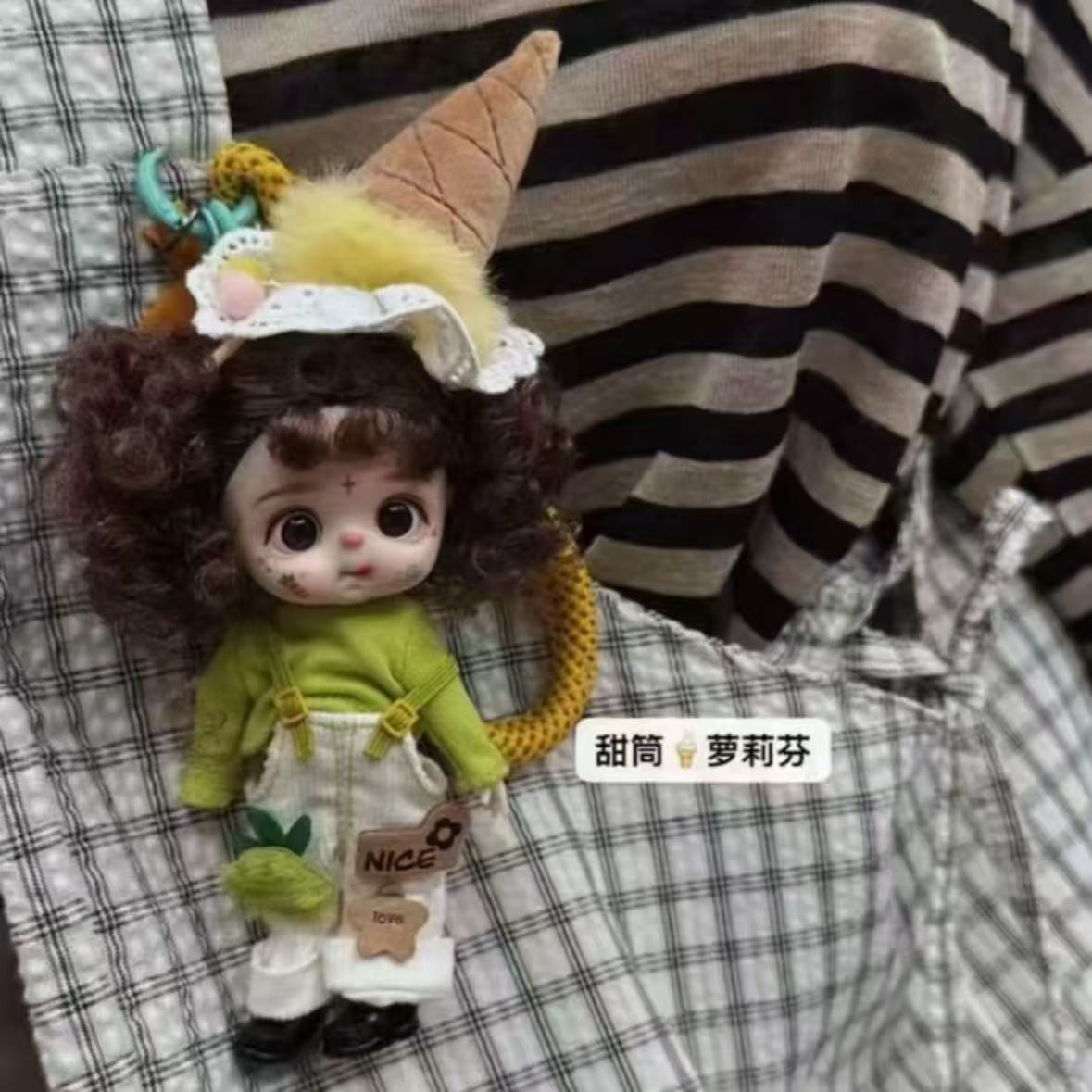 萝莉芬潮玩创意时尚手机挂件搪胶娃娃萌趣挂件娃手办礼物手办详情4