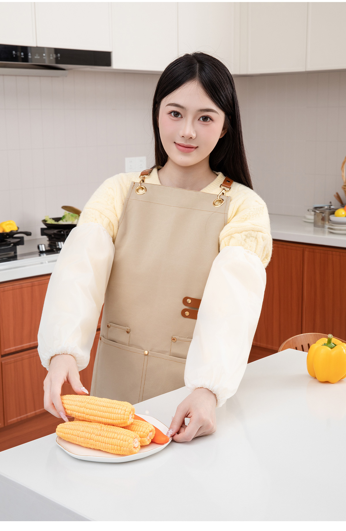 TPE套袖防水耐磨居家厨房袖套便携式独立包装袖套作业办公室袖套详情17