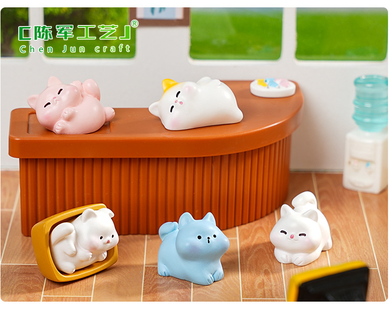 Cute mini cats, diy decorative accessories, micro-landscape desktop, car miniature dollhouse small ornaments pic 42