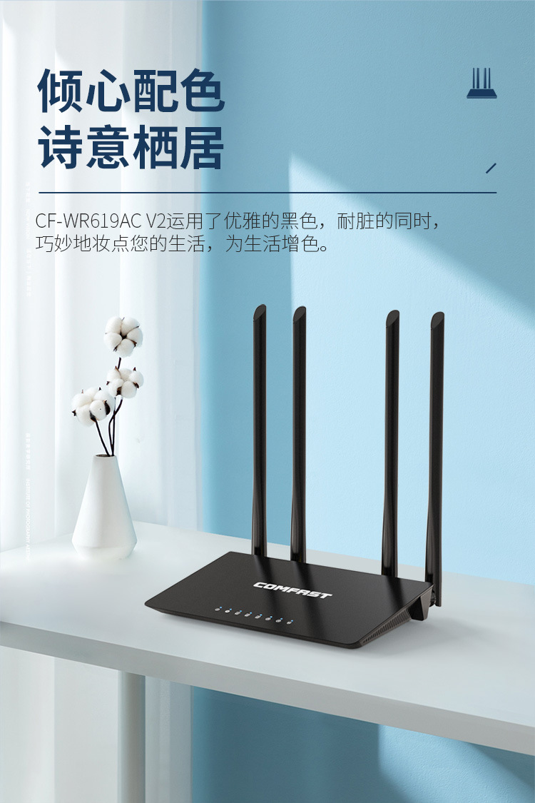 COMFASTWR619ACv2无线路由千兆5G双频1200M家用路由器WiFi路由器详情4