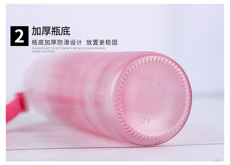 批发磨砂七彩杯玻璃杯耐热渐变色便携水杯广告杯子礼品杯水杯logo详情8