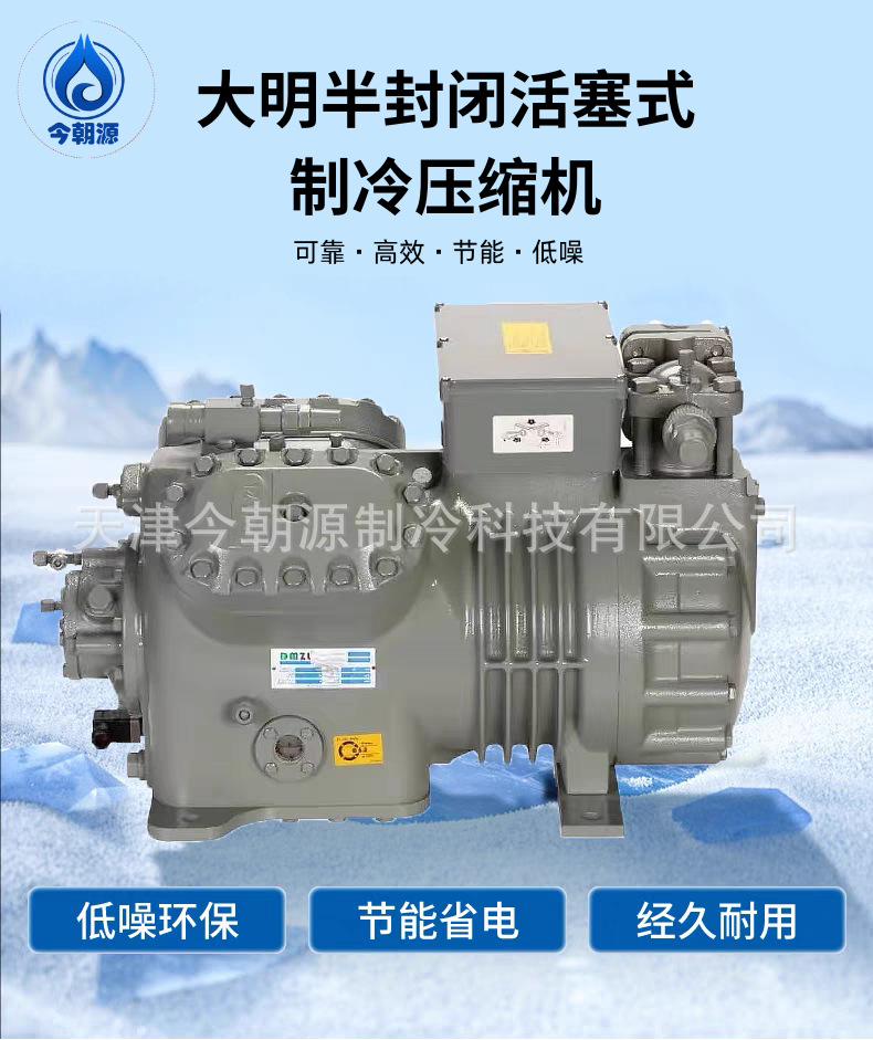 Original Daming semi-hermetic piston compressor for cold storage refrigeration equipment and preservation freezing refrigeration machine compressor pic 1