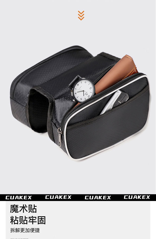 Bicycle bag, front beam bag, mountain bike bag, mobile phone top tube bag, waterproof hanging bag, cycling equipment accessories saddle bag pic 7