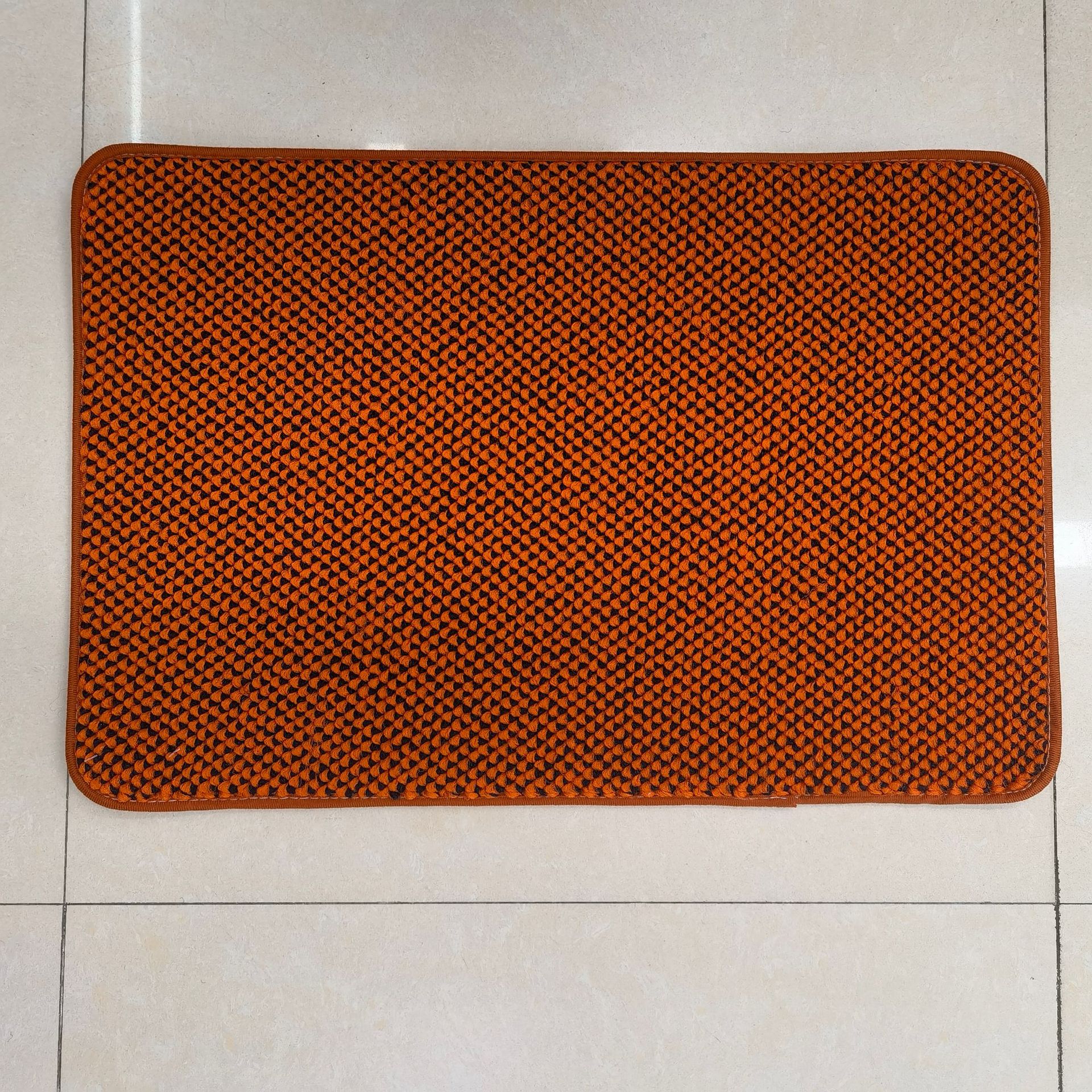 Polvos de poliéster de dos colores piña grano polvo raspador arena y barro cojín de puerta de entrada antideslizante dormitorio cocina baño piso cojín pic 6