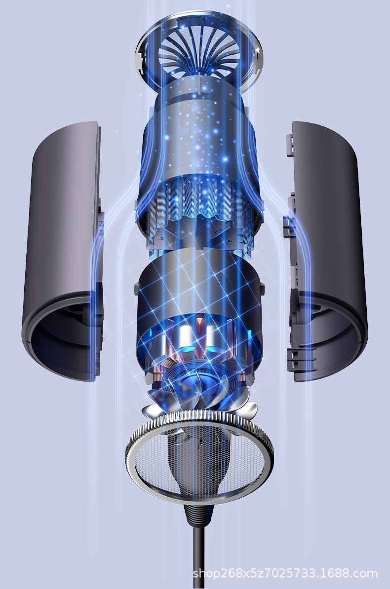 新款跨境大风力电吹风可折叠家用恒温不伤发大功率发廊专用吹风机详情7