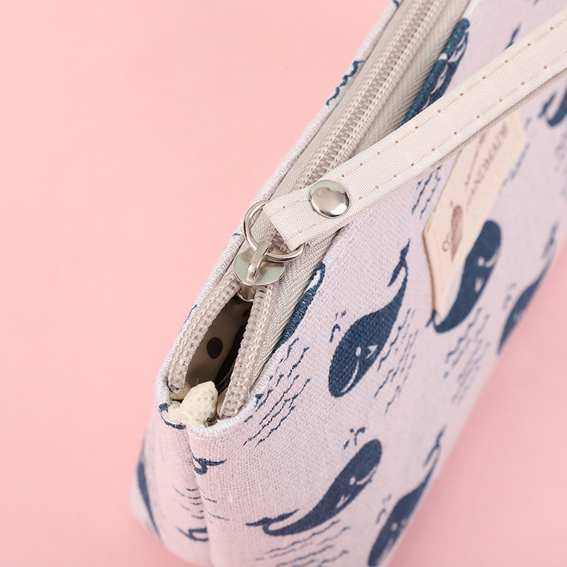 布艺拉链零钱包化妆品收纳包 多功能帆布卡包钥匙包手机包洗漱包详情5