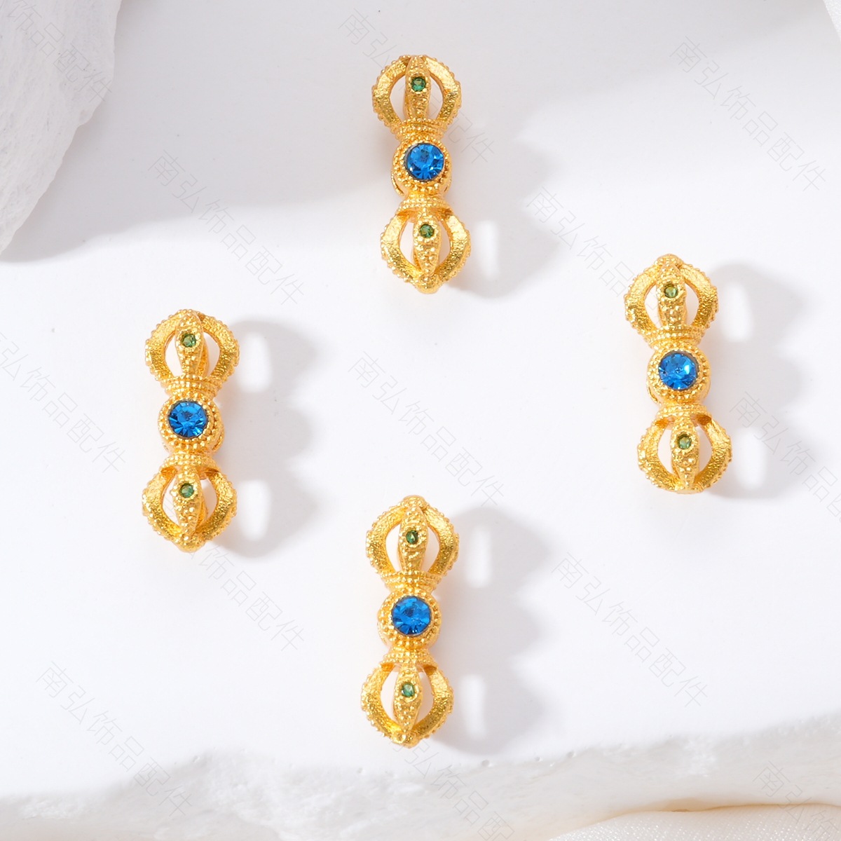 Gold, high color retention, zirconium crown, scepter pendant, necklace clasp, high-end bracelet, beads, DIY accessories, handcrafted ornaments pic 8