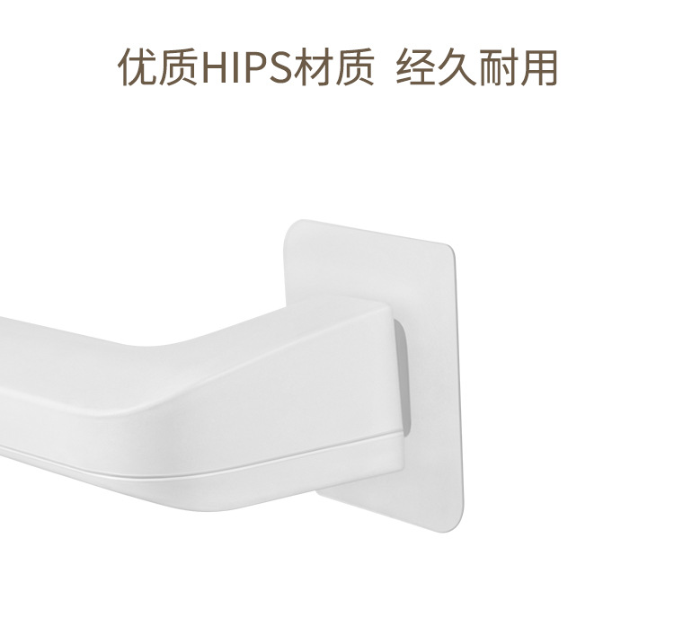 Towel rack, bathroom wall-mounted storage rack without drilling, bathroom towel single pole, toilet and washroom storage hanging rack pic 11