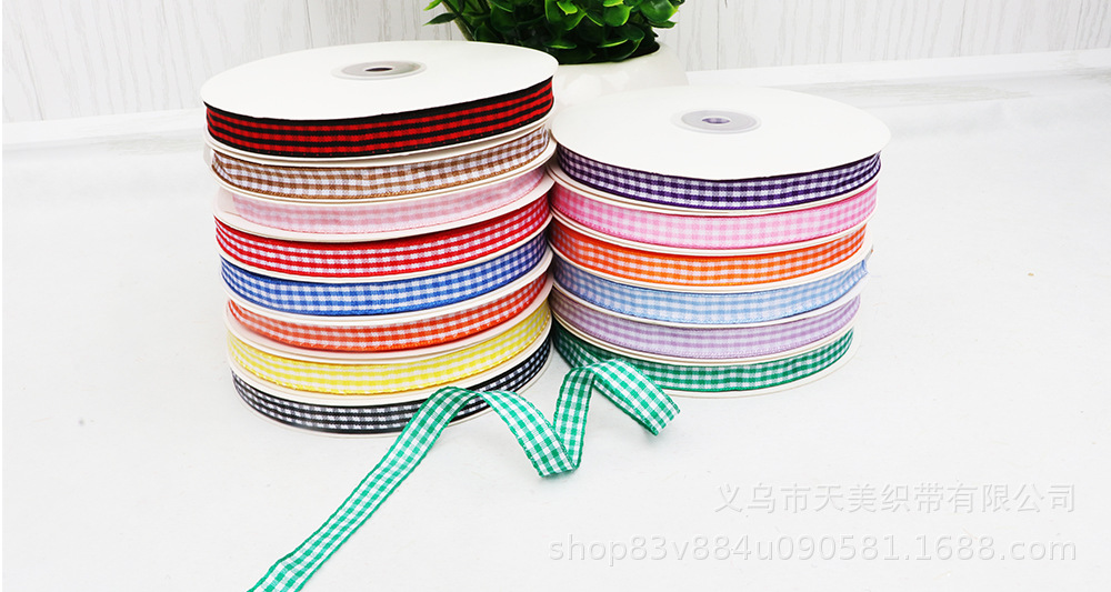 1CM клетчатая упаковка с подарочной лентой changerg DIY подарочной лентой diy подарочной лентой в стиле пасторального дерева pic 15