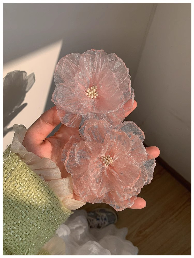 The color is super spring-like ~ Vacation-style large flower hair clip, side clip, new 2024 bangs hair accessory for women pic 16