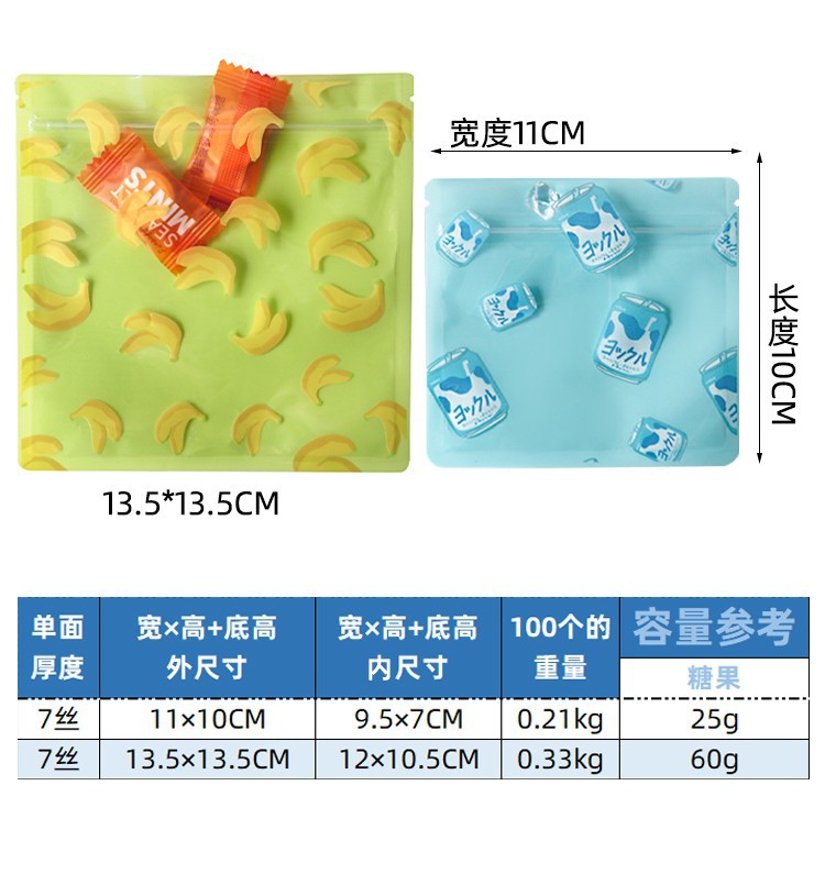 工厂直销卡通自封袋可爱透明零食小袋子首饰饰品密封袋包装袋批发详情10